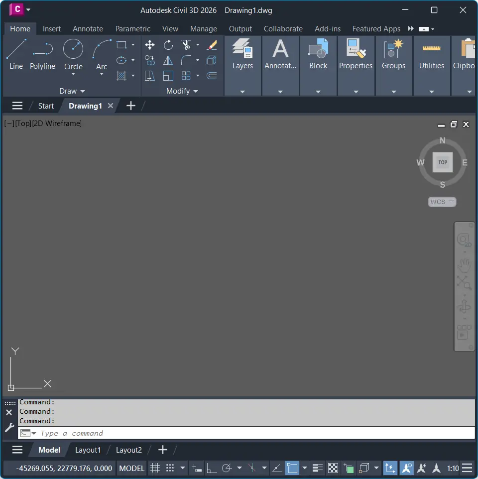 Perfil de suelos dibujado en AutoCAD