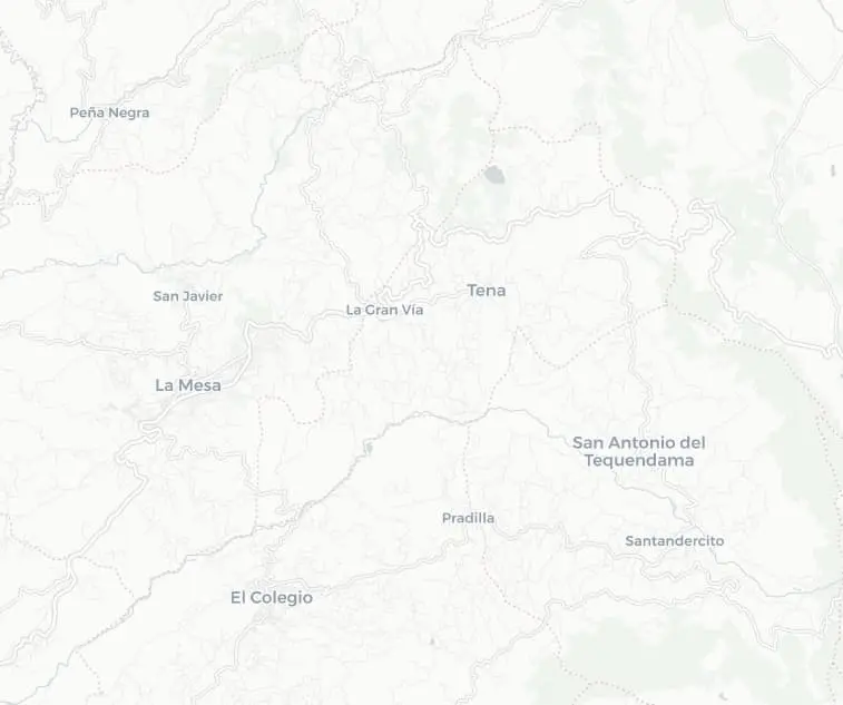 Mapa de proyecto con sondeos georreferenciados